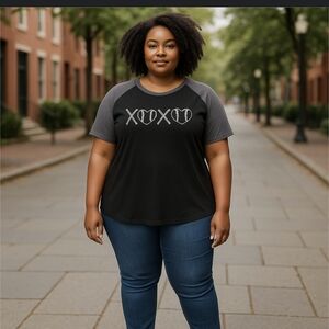 Torrid Short Sleeve Baseball Style Top